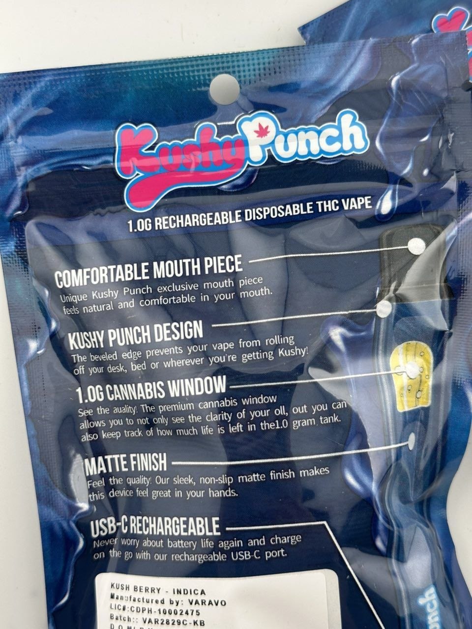 Kushy Punch 1G Disposable THC Vape Kushy Punch 1G Disposable THC Vape